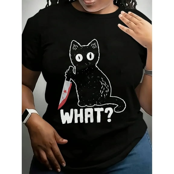 Funny Black Cat Shirt Cat T-Shirt Murderous Cat Tee Cat Lover Shirt Cat Lover Cat Mom Gift Halloween Gift Ideas