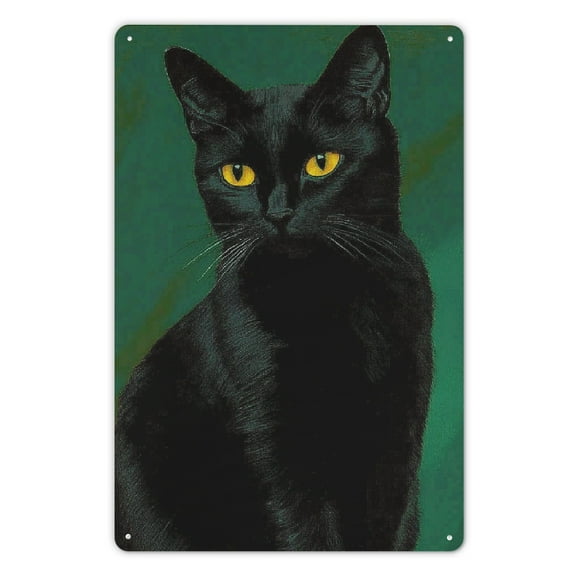 Funny Black Cat Sign Are You Pooping Metal Signs Black Cat Gift Vintage Bathroom Wall Decor 8 x 12 Inch