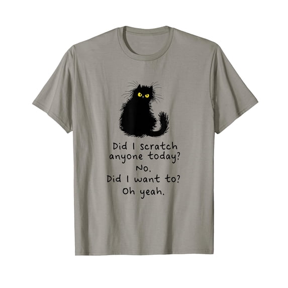 Funny Black Cat T-Shirt with Sarcastic Quote for Cat Lovers and Pet Enthusiasts