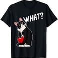 thumbnail image 1 of Funny Black Cat Valentine's Day Heart Tuxedo Cat Lover T-Shirt, 1 of 5