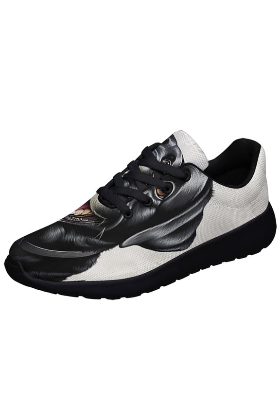 Funny Black Labrador Dog Shoes Sneakers Black Size 7