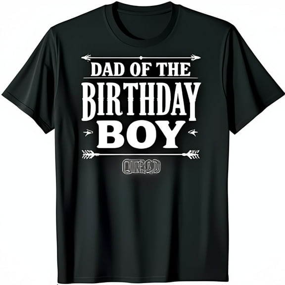 Funny Black T-Shirt for Dad of the Birthday Boy Unique Idea