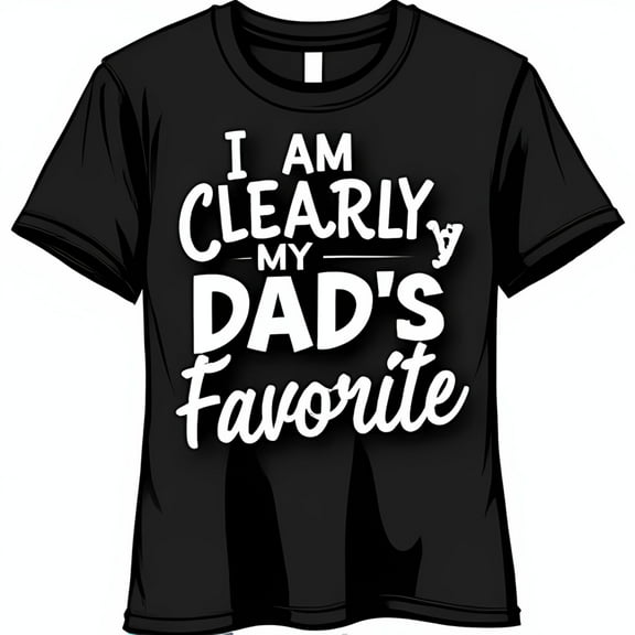 Funny Black T-Shirt for I Am Clearly My Dad Favorite Graphic Tee