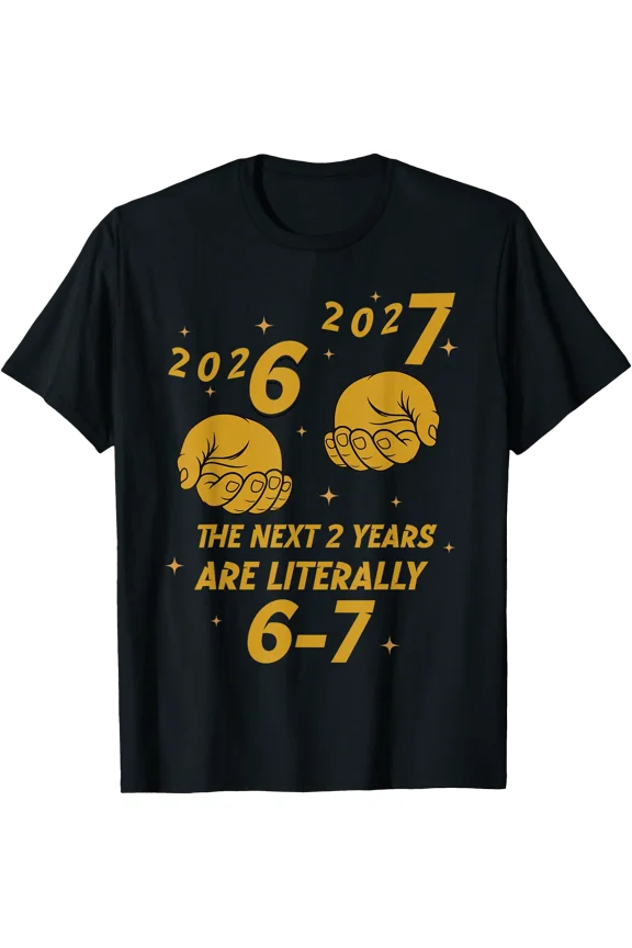 Funny Black T-Shirt with 2026 and 2027 Design for New Year's Eve Celebration