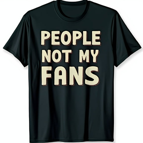 Funny Black T-Shirt with Eye Catching Chest Graphic Casual Comfort