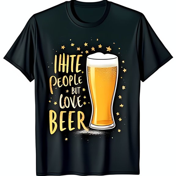 Funny Black T-Shirt with Glittery Graphic: I Hate People but Love
