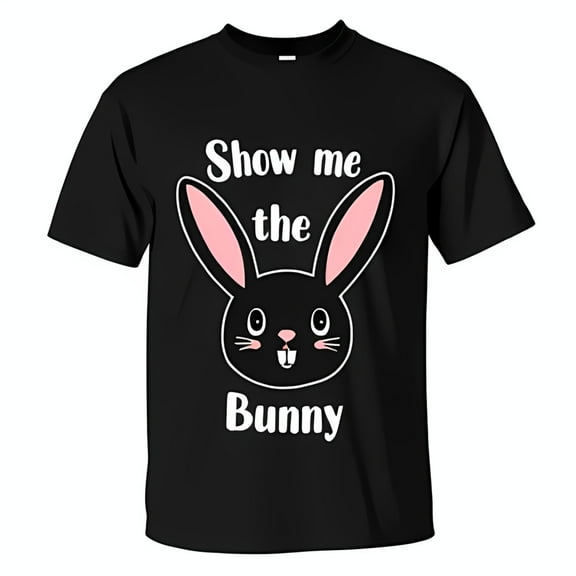 Funny Black T-Shirt with Playful Graphic & Catchy Phrase for Casual Wear
