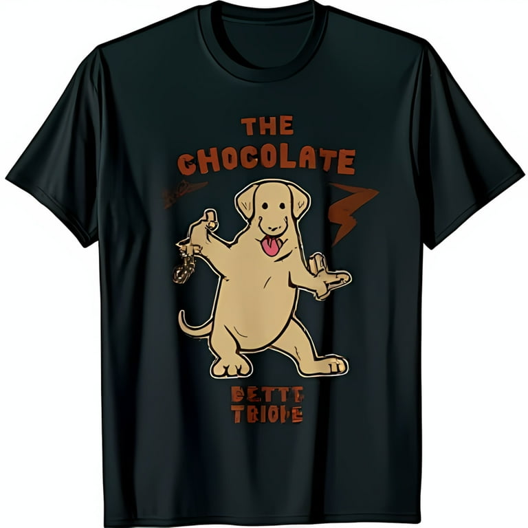 Funny Black T Shirt with Vintage Yellow Labrador Holding Chocolate for Dog Lovers Walmart