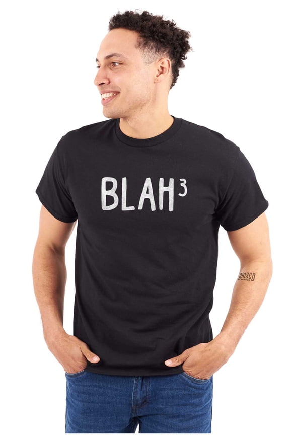 Funny Blah Cubed Snark Math Joke Men's Graphic T Shirt Tees Brisco Brands L
