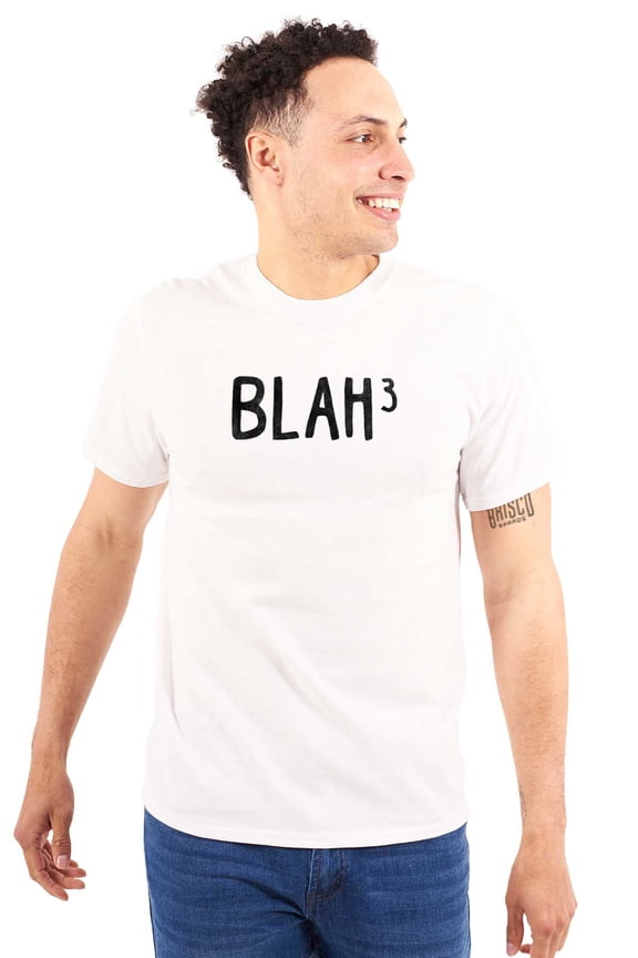 Funny Blah Cubed Snark Math Joke Men's Graphic T Shirt Tees Brisco Brands M