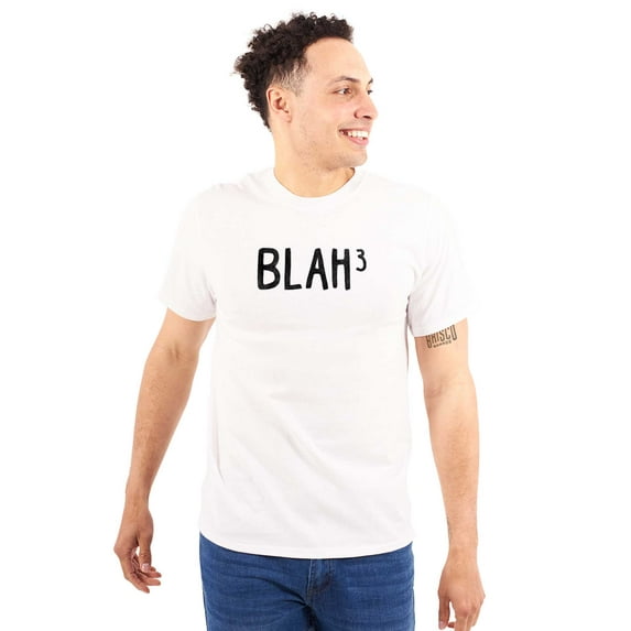 Funny Blah Cubed Snark Math Joke Men's Graphic T Shirt Tees Brisco Brands X