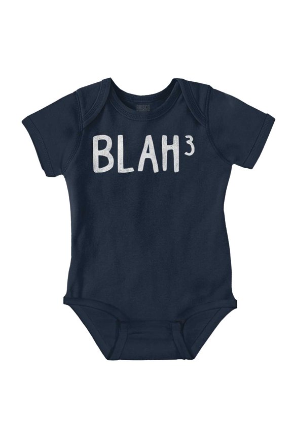 Funny Blah Cubed Snark Math Joke Romper Boys or Girls Infant Baby Brisco Brands 18M