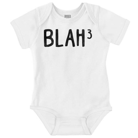 Funny Blah Cubed Snark Math Joke Romper Boys or Girls Infant Baby Brisco Brands 24M