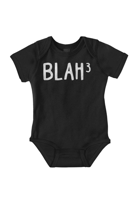 Funny Blah Cubed Snark Math Joke Romper Boys or Girls Infant Baby Brisco Brands 6M