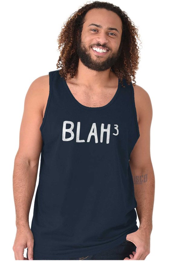 Funny Blah Cubed Snark Math Joke Tank Top T Shirts Men Women Brisco Brands L