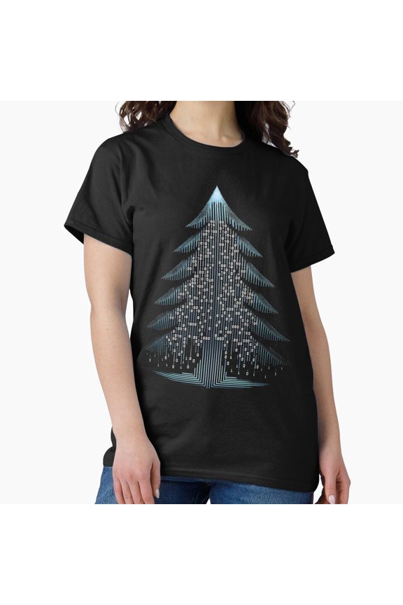 Funny Blue Binary Christmas Tree For A Programmer Software Developer G16112 Unisex T-Shirt, Up to Size 5XL