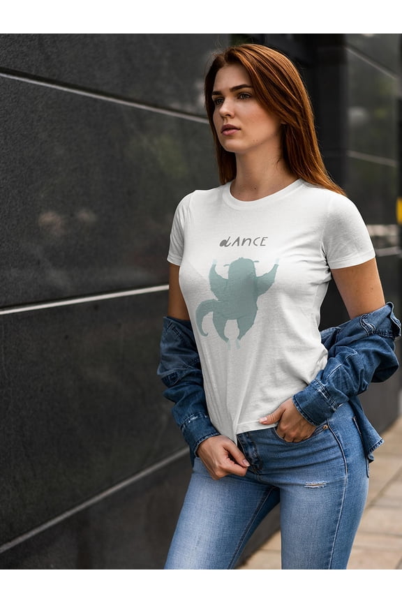 Funny Blue Monkey Dance T-Shirt Women -Image by Shutterstock, Female Large