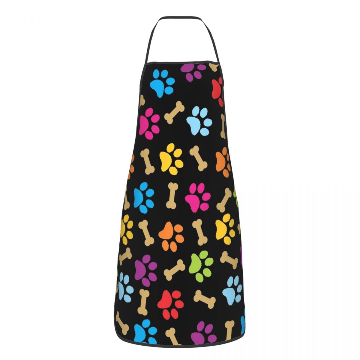 Funny Blue Purple Galaxy Dog Paw Bib Aprons Men Women Unisex Kitchen
