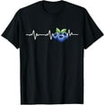 thumbnail image 1 of Funny Blueberry Heartbeat Apparel Blueberry Lover T-ShirtPure cotton short-sleeved shirts for both men and women, 1 of 6