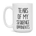 thumbnail image 1 of Funny Board Game Mug, Tears of My Sequence Opponents, 11oz or 15oz Ceramic White Coffee Cup, 1 of 10