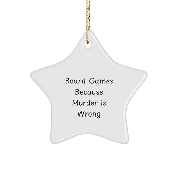 Funny Board Games Gifts for Friends, Board Games Star Ornament, Christmas Unique Gifts, Gifts from Family