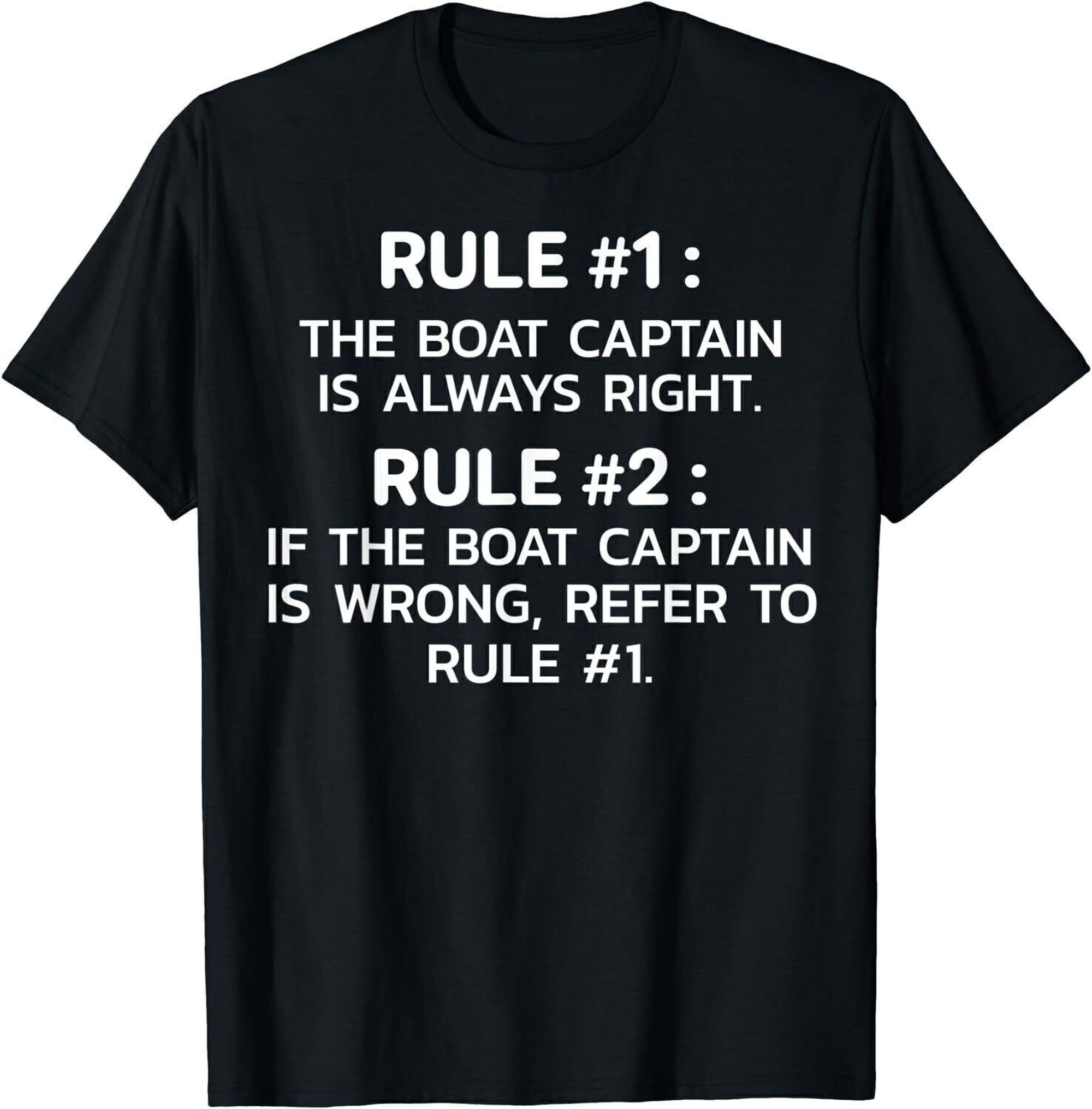 Funny Boat Captain Rules Tee Hilarious Boating Shirt for Captains