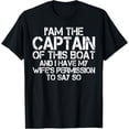 thumbnail image 1 of Funny Boat Captain Shirt Wife Permission Sea Husband T-Shirt, 1 of 4