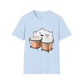 thumbnail image 1 of Funny Bongo Cat Cute Musical Instrument Kitten Meme Cartoon Unisex Softstyle T-Shirt, 1 of 4