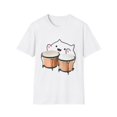 thumbnail image 1 of Funny Bongo Cat Cute Musical Instrument Kitten Meme Cartoon Unisex Softstyle T-Shirt, 1 of 4