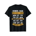 thumbnail image 1 of Funny Bonus Dad Quote Gift for Stepfather Men Short Sleeve Fathers Day T-Shirt, 1 of 6