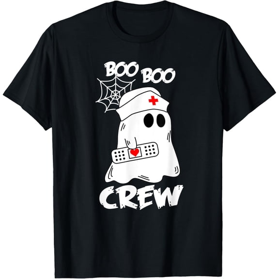 Funny Boo Boo Crew Halloween Nurse Costume RN CNA ICU Ghosts T-Shirt