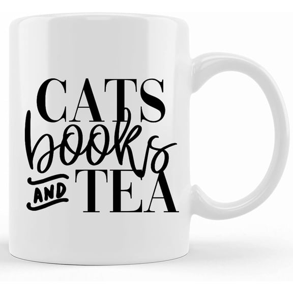 Funny Book Bookworm Coffee Mug _ Quarantine Reading Coffee Mug _ Teacher Mug _ Cats Books And Tea Mug, Ceramic Novelty Coffee Mug, Tea Cup, Gift Present For Birthday, Christmas Thanksgiv