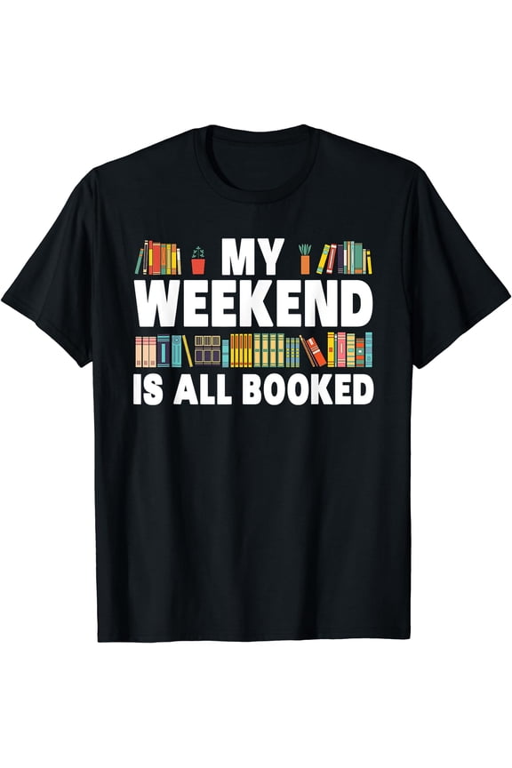 Funny Book Design For Men Women Book Lover Library Reader T-Shirt Black X-Large