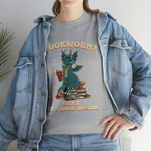 Funny Bookworm Wo Book Dragon Reader Library T-Shirt
