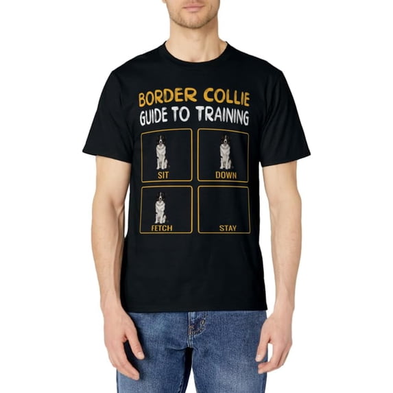 Funny Border Collie Guide To Training Dog Obedience Trainer T-Shirt