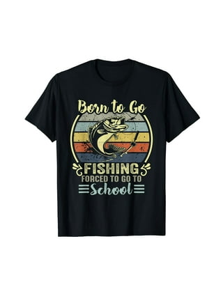 Kids Fishing Shirt Youth Boys Fish Lover Teen Boys Fishing T-Shirt Black  Small 