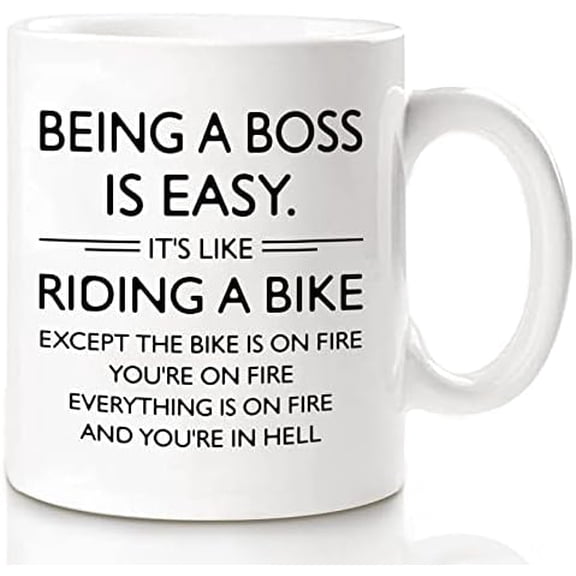 Funny Boss Day Gifts for Women Men Mug 11oz, Appreciation Gifts for Boss, Bosses Office Present, Coworkers Leader Principal Christmas Gag Coffee Cup$$Home Decor, Kitchen, & Other