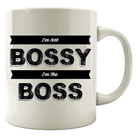 Boss 11 oz Coffee Mug - Humorous Alpha Chief White Ceramic Gift