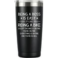 thumbnail image 1 of Funny Boss Mug, Unique Idea Coffee Cup World''s Best Bosses Day Gift for Office Male Female Coworkers Business Owner - 20oz Tumbler, Black, 1 of 6