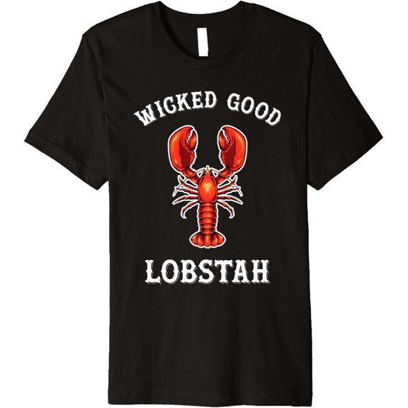 Funny Boston Accent Seafood Lobster Wicked Good Lobstah Premium T-Shirt