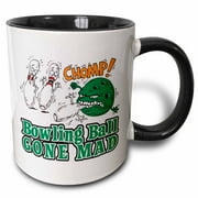 Funny Bowling Ball Gone Mad Sports Design 11oz Two-Tone Black Mug mug-116307-4