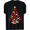 thumbnail image 1 of Funny Bowling Christmas Tree Lights Xmas Gifts For Men Women Short Sleeve T-Shirt, 1 of 5