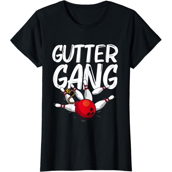 Funny Bowling Gift Cool Gutter Gang Bowlers T-Shirt
