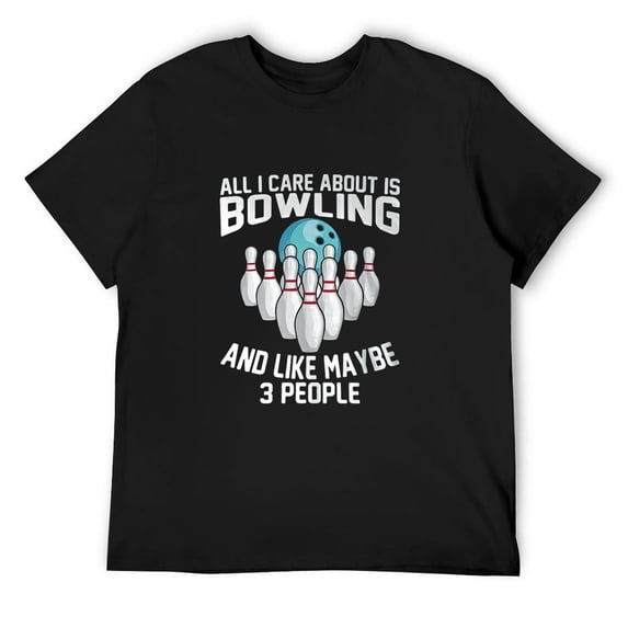 Funny Bowling Gift For Women Men Cool Bowler Sports Sayings T-Shirt Black