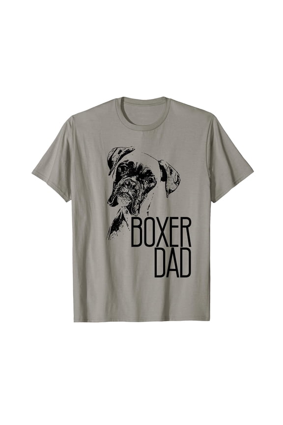 Funny Boxer Dog Face T-Shirt - Perfect Gift for Dog Lovers and Boxer Dads