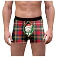 thumbnail image 1 of Funny Boxers for Men Funny Novelty Holiday Boxers Briefs Snowman Reindeer Graphic Holiday Shorts Men Lingerie, B11 Hot Pink, Size XXXXXL, 1 of 5