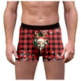 thumbnail image 1 of Funny Boxers for Men Funny Novelty Holiday Boxers Briefs Sofy Comfy Cartoon Printed Underpants Men's Fashion, B01 Red, Size XXXXL, 1 of 5