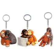 Funny Boxing Monkey Acrylic Keychain, Cute Gorilla Orangutan Bag Charm, Playful Animal Keyring for Backpack Purse Car Keys, Y2K Aesthetic Gift