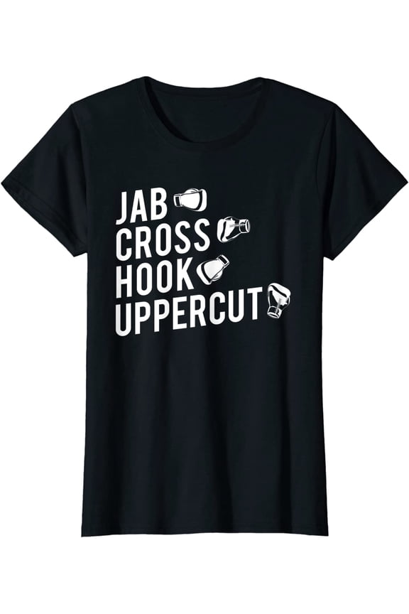 Funny Boxing T-Shirt, Jab Cross Hook Uppercut Boxer Tee