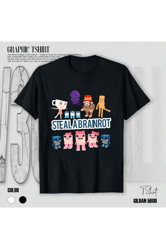 Funny Brain Rot Meme Shirt Gamer Humor Gift For Parents Unisex T-Shirt V17818, up to size 5XL